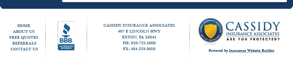 Cassidy Insurance Associates Footer